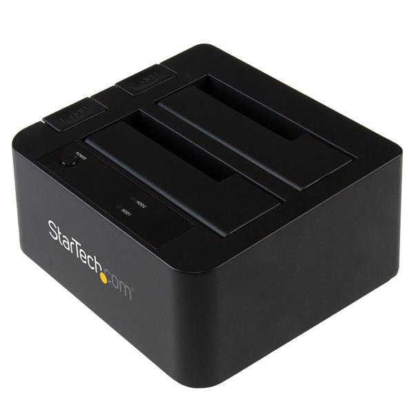 StarTech.com Dual-Bay USB 3.1 to SATA Hard Drive Docking Station, USB 3.1 (10 Gbps) Hard Drive Dock, External 2.53.5 SATA IIIIII, SSDHDD Docking Station, Hot-Swap Hard Drive Bay - Top-Loading - Speicher-Controller - USB 3.1 (Gen 2)