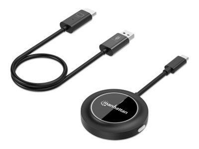 MANHATTAN 1080p Wireless HDMI-Display-Präsentationsset 2-teiliges Set mit HDMI-Empfänger und USB-C Sender-Dongle