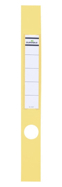 10 DURABLE Ordneretiketten ORDOFIXÂ® gelb fÃ¼r 5,0 cm RÃ¼ckenbreite