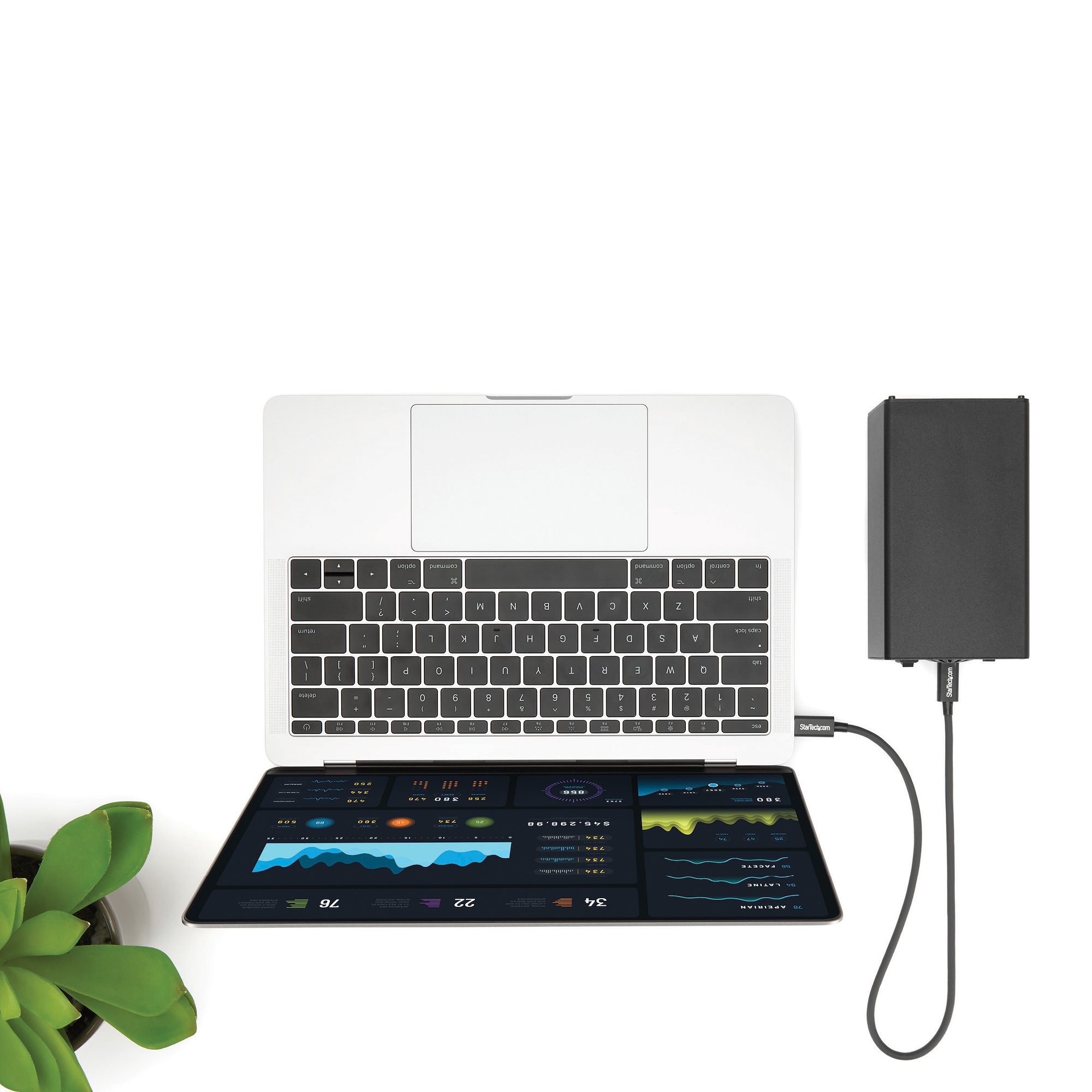 STARTECHCOM 05m Thunderbolt 3 40Gbps USBC Cable Thunderbolt USB and DisplayPort Compatible