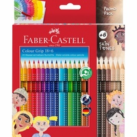 FABER-CASTELL Colour Grip Skin Tones Buntstifte farbsortiert, 24 St. FABER-CASTELL Colour Grip Skin Tones Buntstifte farbsortiert, 24 St.
