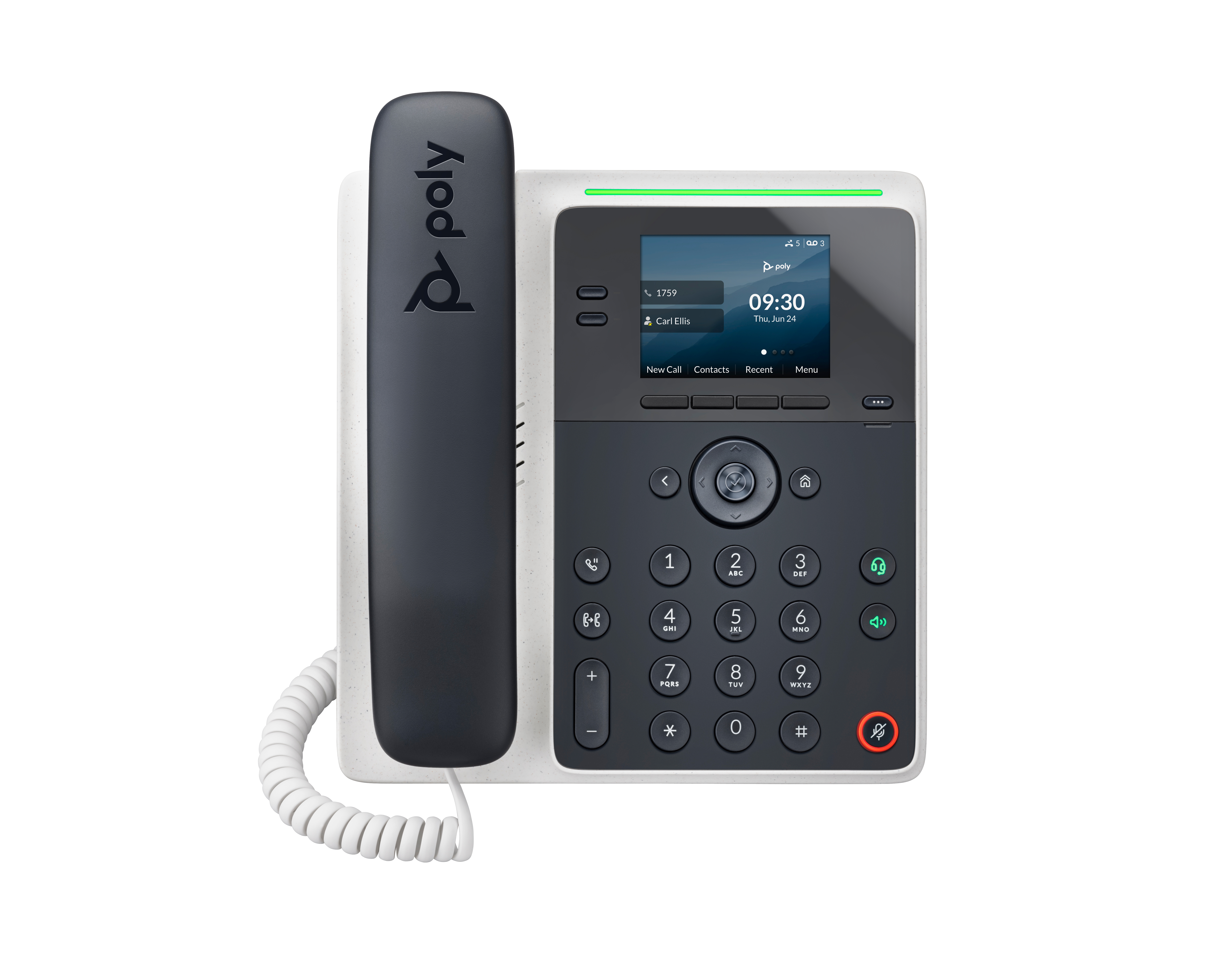 Poly Edge E100 VoIP-Telefon Rufnummernanzeige
