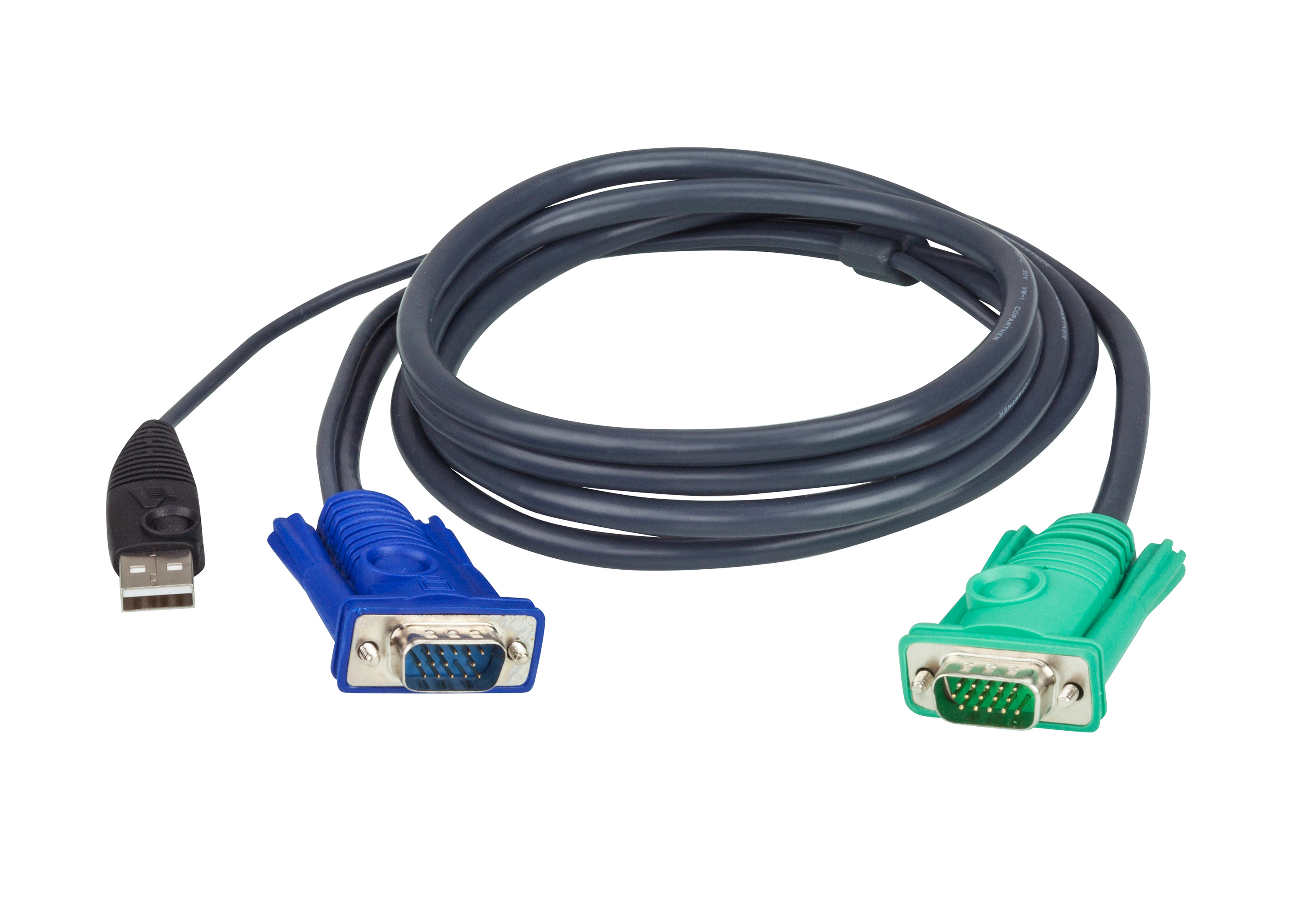 ATEN 2L5201U KVMKabel VGA USB schwarz 1,2m