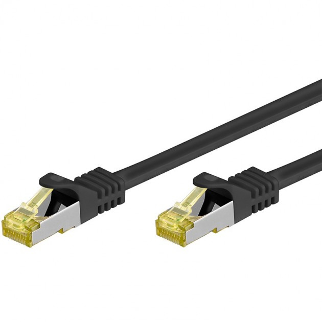 EFB Patchkabel Cat6a S/FTP LSZH mit Cat7 Rohkabel 30m SCHWARZ 10 Gigabit Ethernet 600MHz 4x2xAWG26/7 Flammwidrig Raucharm