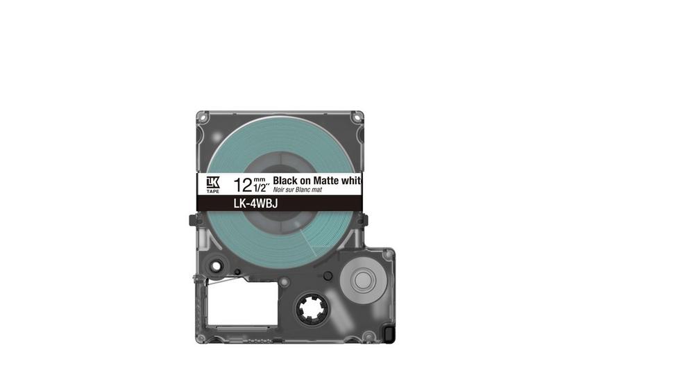 Epson LabelWorks LK-4WBJ 12 mm Weiß matt Schrift Schwarz