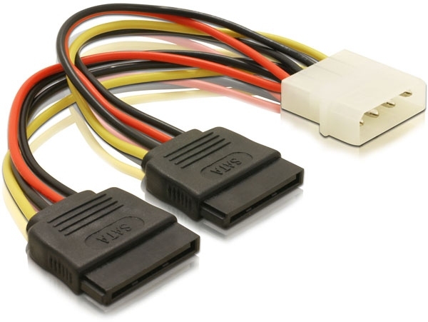 Delock Kabel Power SATA HDD 2x > 4pin Stecker Delock Kabel Power SATA HDD 2x > 4pin Stecker