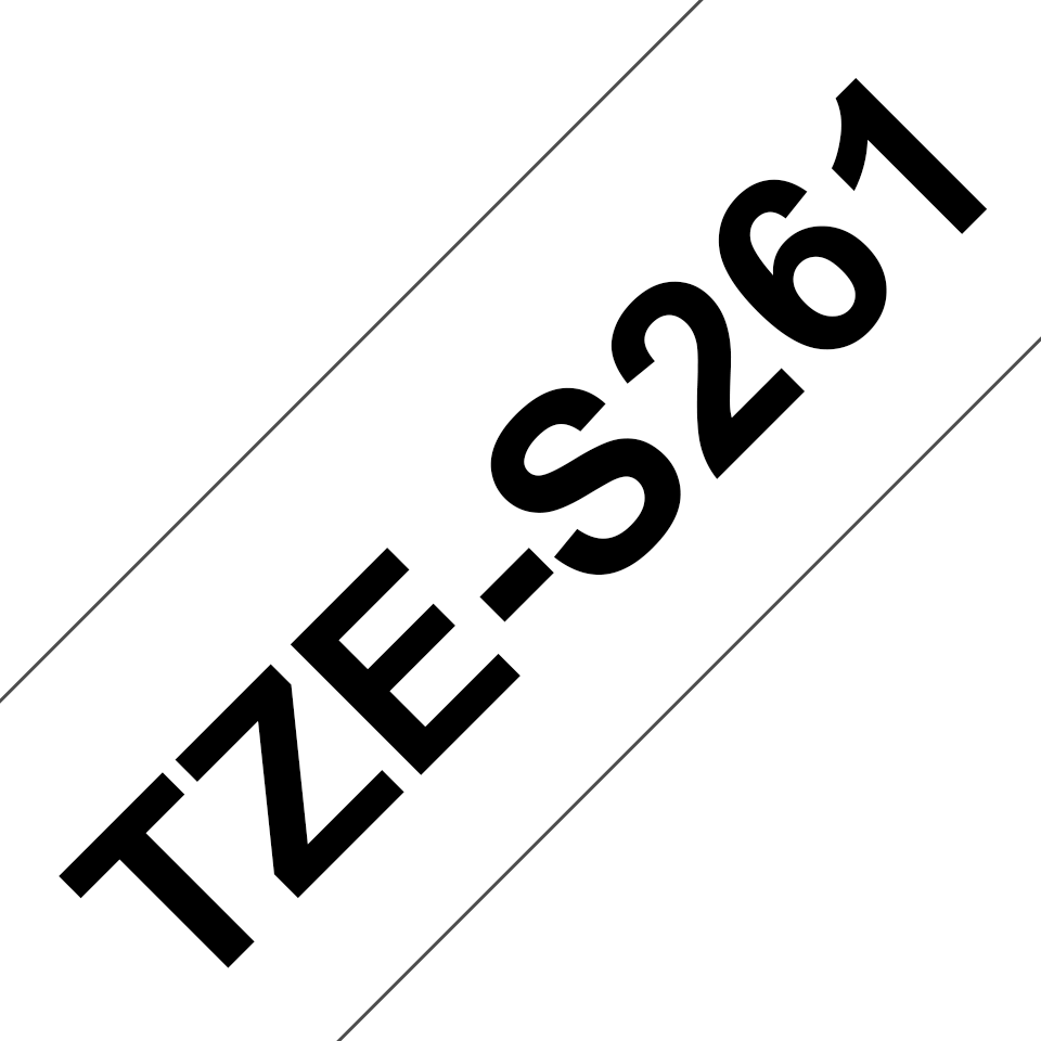 BROTHER PTouch TZES261 schwarz auf weiss 36mm extra gluey