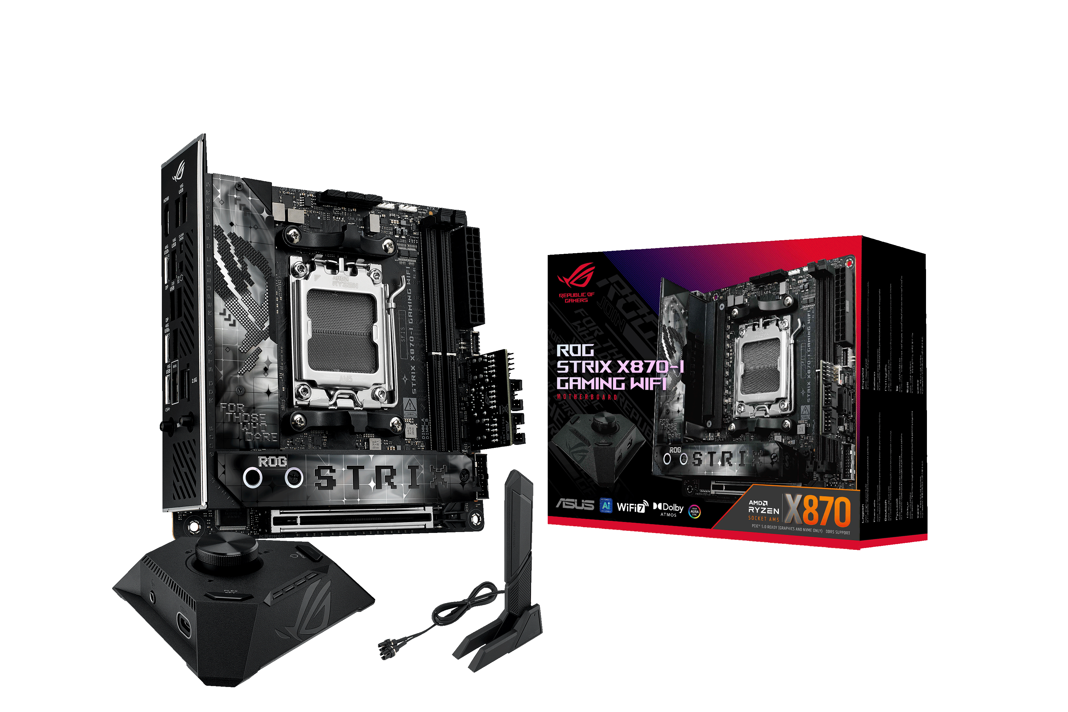 ASUS ROG STRIX X870-I GAMING WIFI Mini‑ITX Socket AM5 Wi‑Fi 7