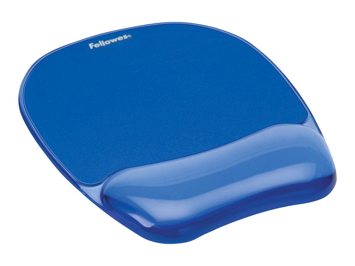 Fellowes Mousepad mit Handgelenkauflage Crystals Gel blau