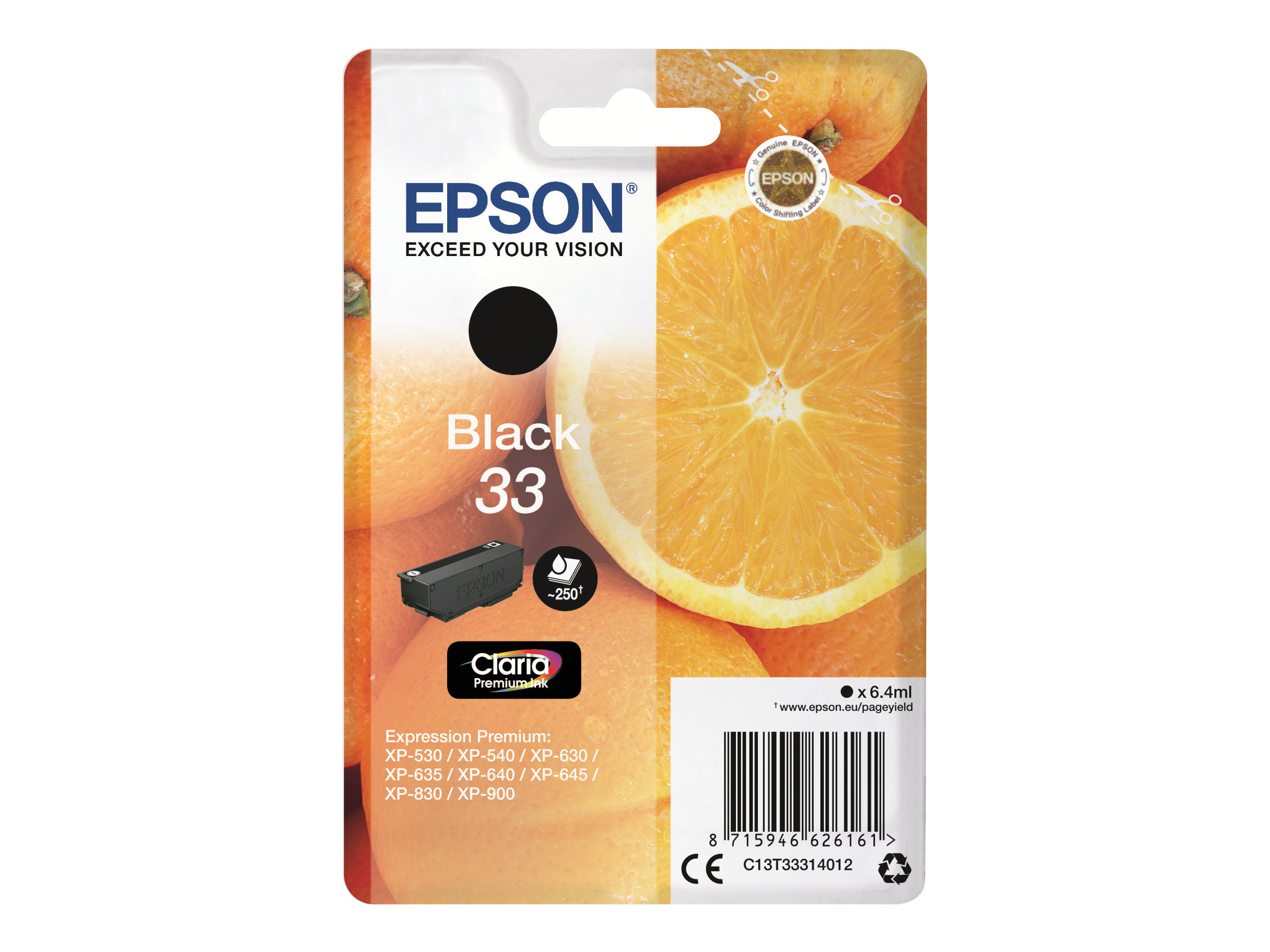 EPSON 33 / T3331 schwarz Druckerpatrone EPSON 33 / T3331 schwarz Druckerpatrone