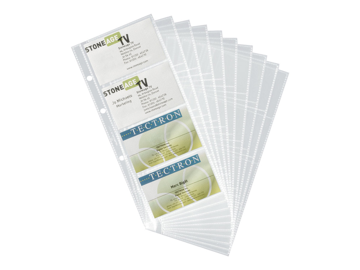 DURABLE Visitenkartenhuellen transparent, fuer bis zu 8 Visitenkarten, 10 St.