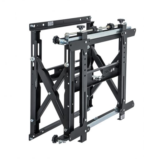 HAGOR VWH-1 Videowall-Halterung Pop out fuer Displays von 106,7-139,7 42 bis 55Zoll Feinjustage Tiefe Traglast 40kg VESA max 600x400