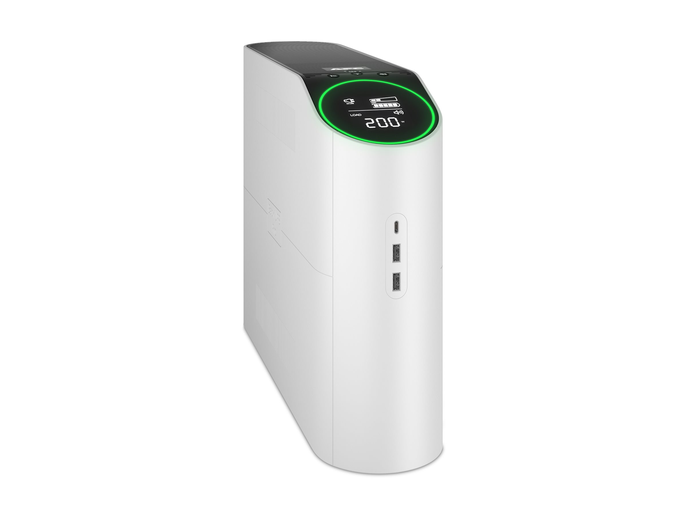 APC BackUPS Pro 2200VA1320W Tower 230V 4x Schuko und 2x IEC C13Ausgänge RGBBeleuchtung reine Sinuswelle Arctic Weiss