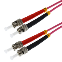 helos LWL Patchkabel LC/ST Duplex 50/125µm OM4 erikaviolett 1,0m