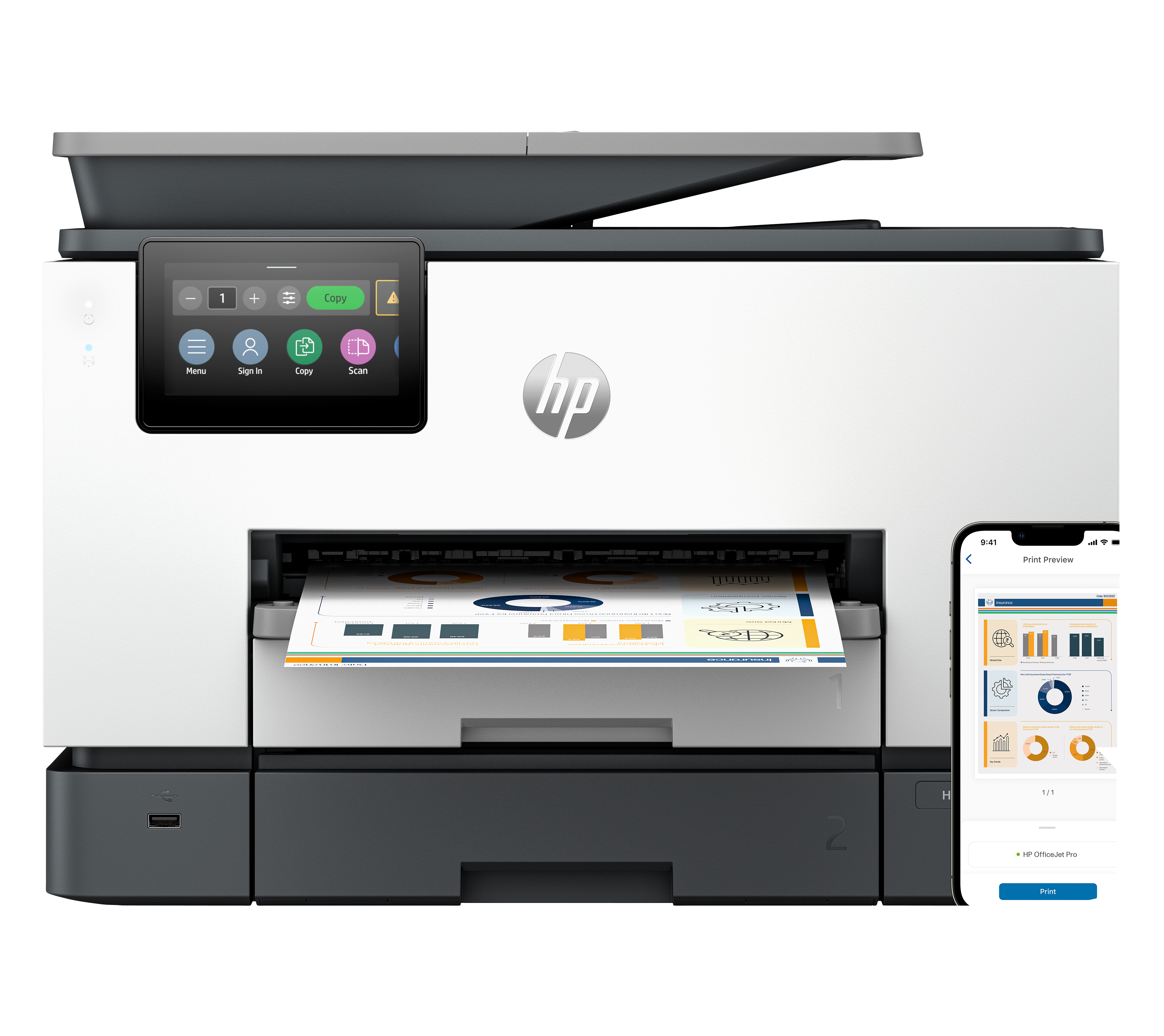 HP OfficeJet Pro 9130b All-in-One Tintenstrahl