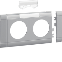 TEHA Modularblende 2fach Steckd beschr. 80mm lichtgrau TEHA Modularblende 2fach Steckd beschr. 80mm lichtgrau