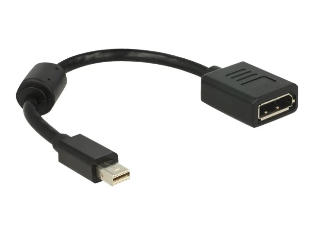 Delock Adapter mini Displayport 1.2 Stecker > Displayport Buchse 8K schwarz Delock Adapter mini Displayport 1.2 Stecker > Displayport Buchse 8K schwarz