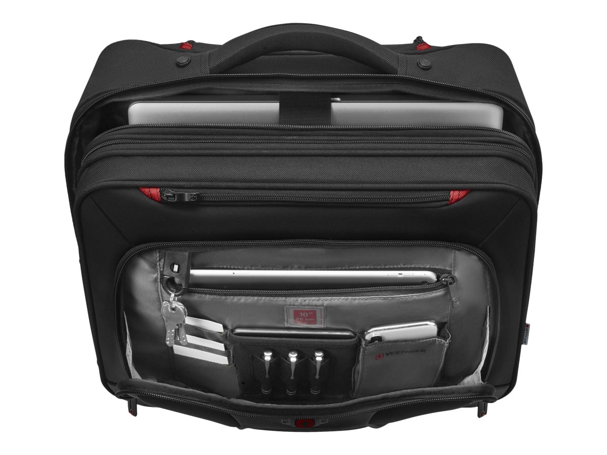 Wenger Transfer Erweiterbare 16-Zoll-Laptop-Tasche mit Rollen - schwarz