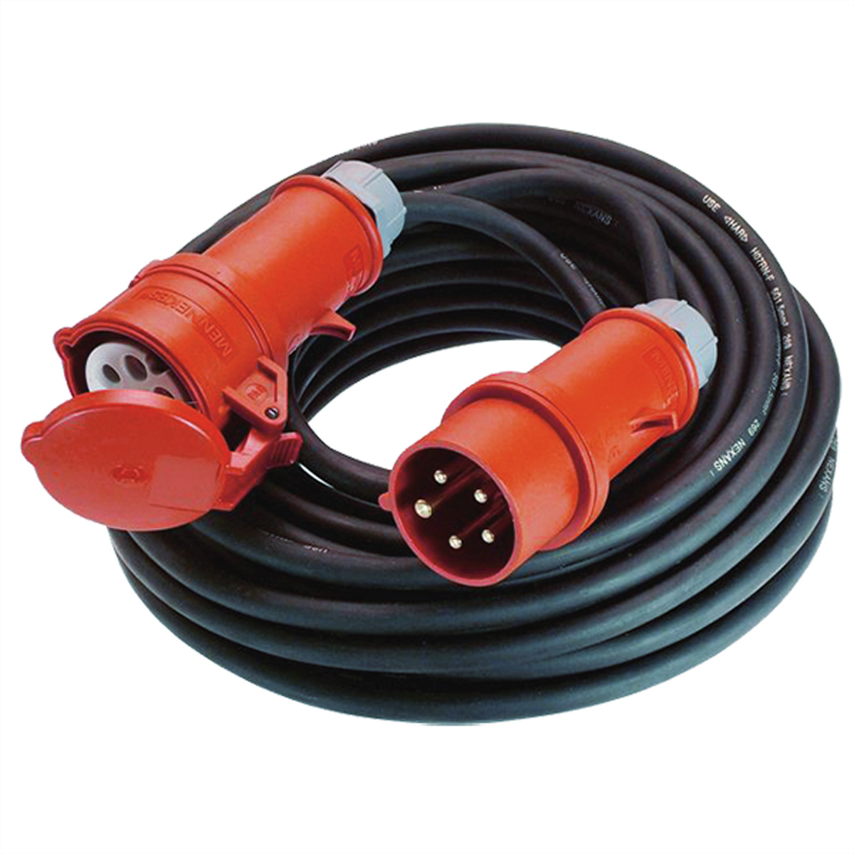 BACHMANN Extension 5G1,5mm sw 5m H07RNF CEE 16A rot 400V