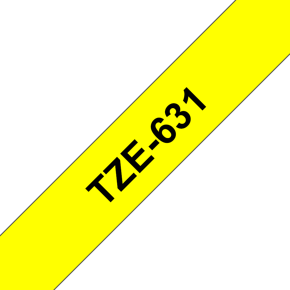 Brother TZe-631 12mm Schwarz auf Gelb