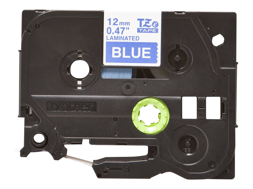 Schriftbandkassette Brother 12mm blau/weiÃ  TZE535