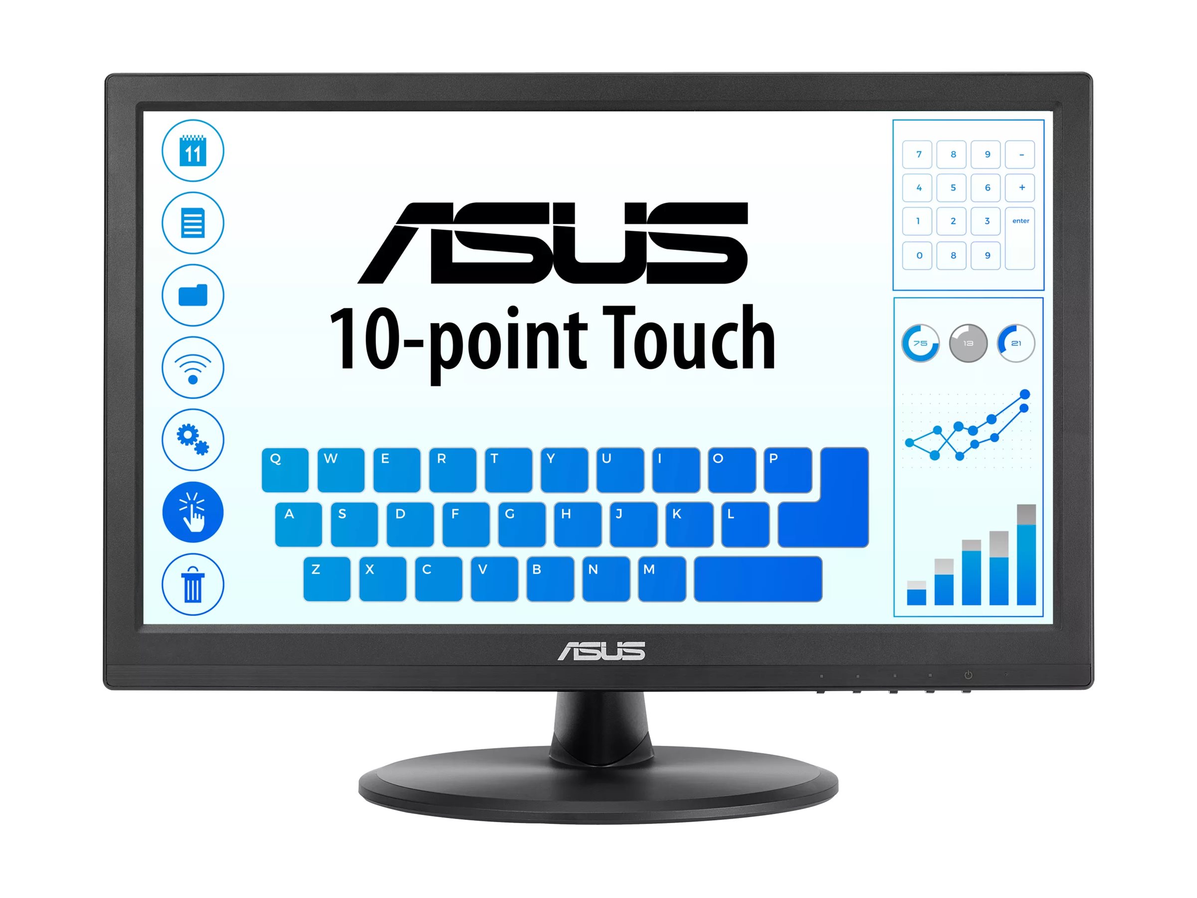 ASUS VT169HE Touch Monitor 39,62cm 15,6Zoll IPS WLED FHD 16:9 60Hz 220cd/m2 5ms D-Sub HDMI