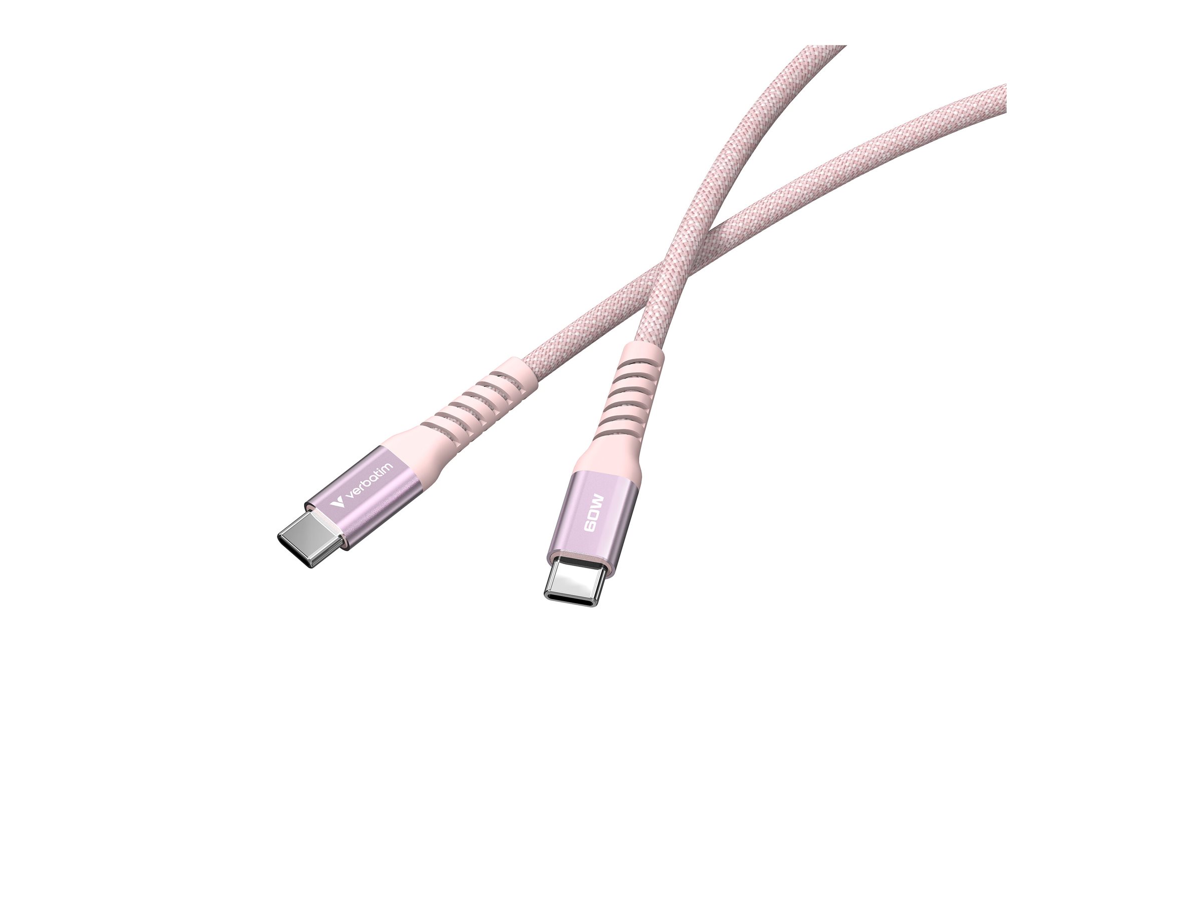 Verbatim Sync & Charge USB-C auf USB-C 60W Magnetisches Kabel - 120cm Pink