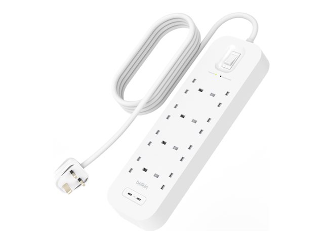 Surge Plus Steckdosenleiste 8-Fach, 30W 2m Kabel Surge Plus Steckdosenleiste 8-Fach, 30W 2m Kabel