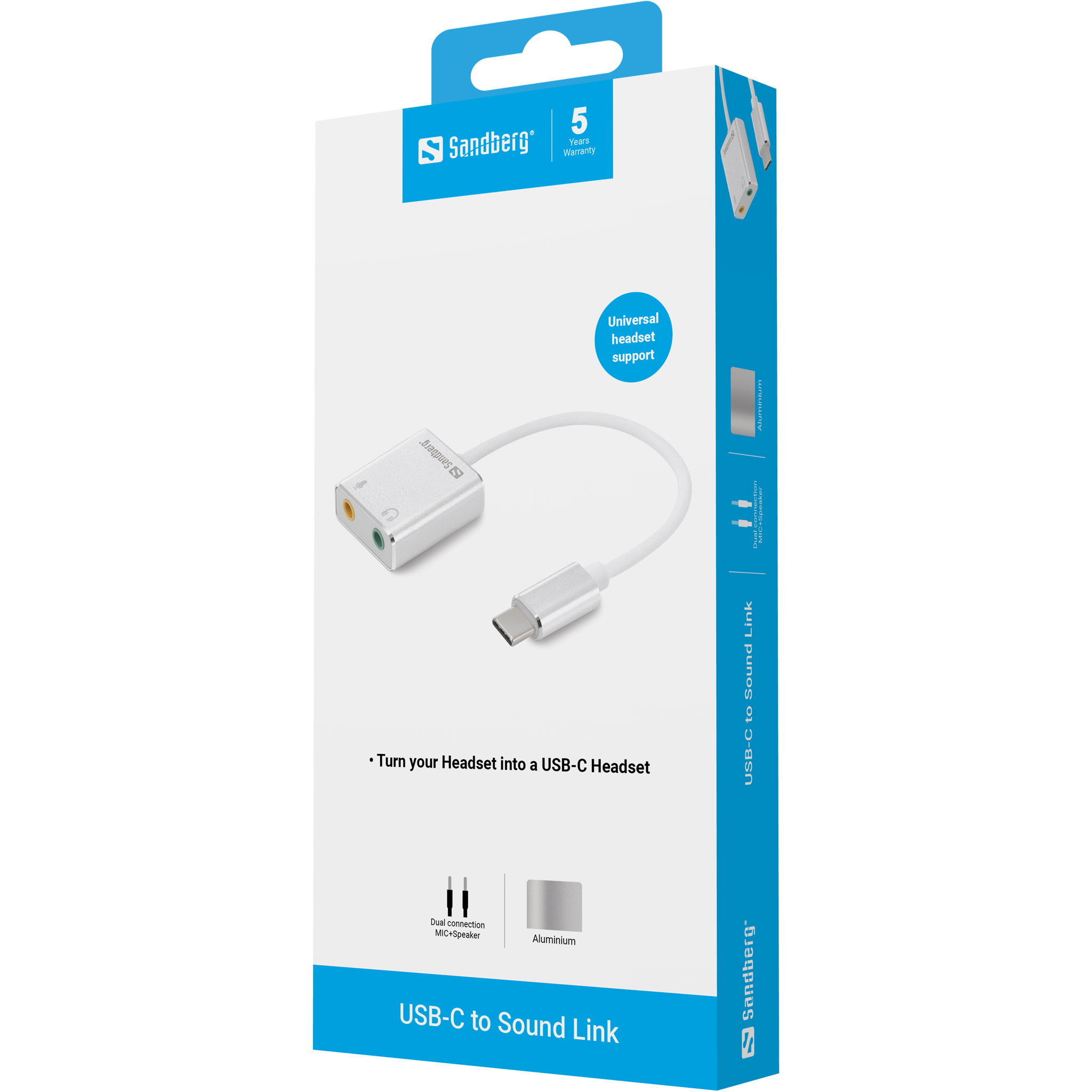 SANDBERG USB-C to Sound Link Soundkarte