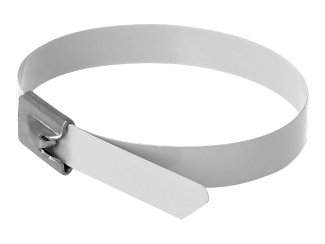 Delock Edelstahlkabelbinder L 200 x B 7,9 mm weiss 10 Stueck