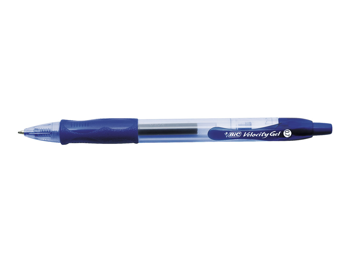 BIC Gel-ocity Gelschreiber blau/transparent 0,3 mm, Schreibfarbe: blau, 12 St.