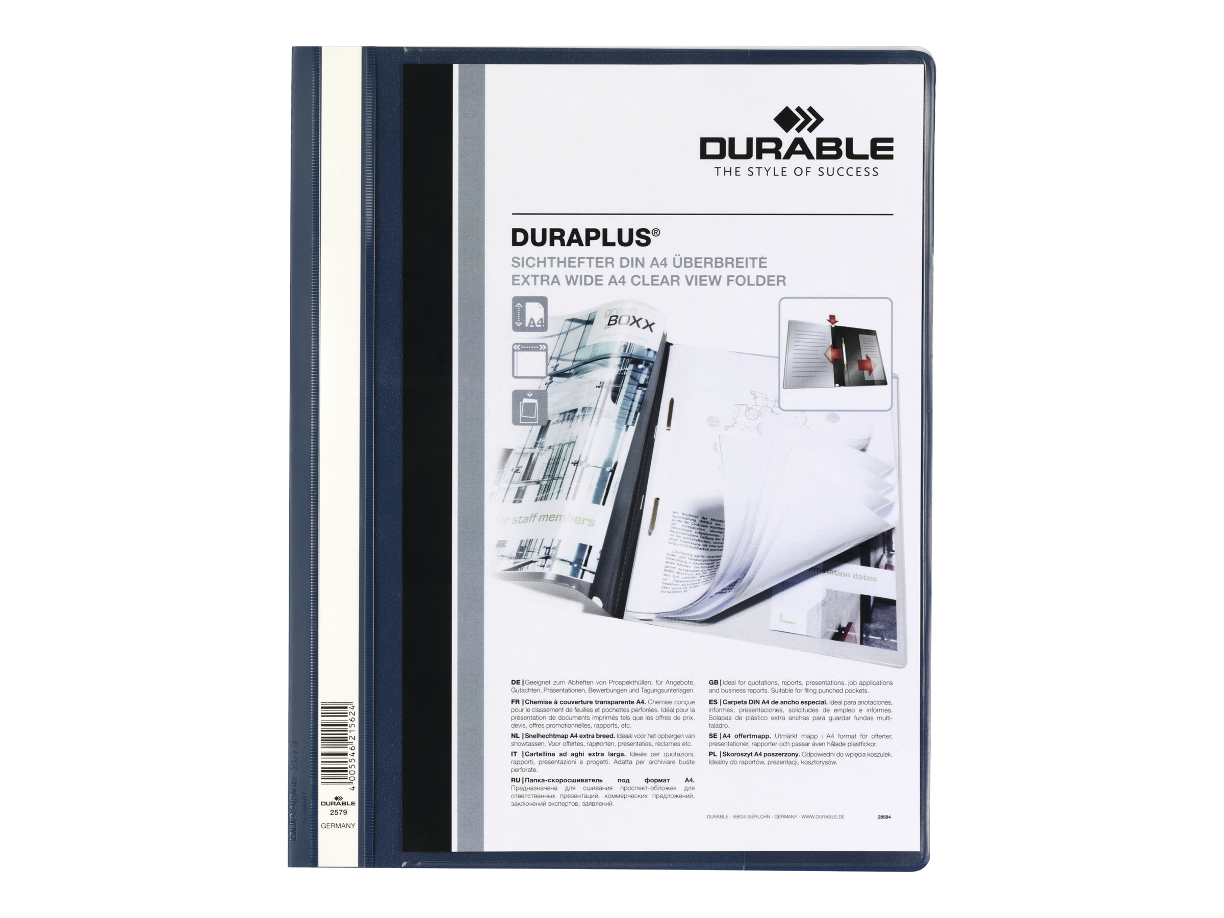 25 DURABLE Praesentationshefter DURAPLUS blau DIN A4 ueberbreit 25 DURABLE Praesentationshefter DURAPLUS blau DIN A4 ueberbreit