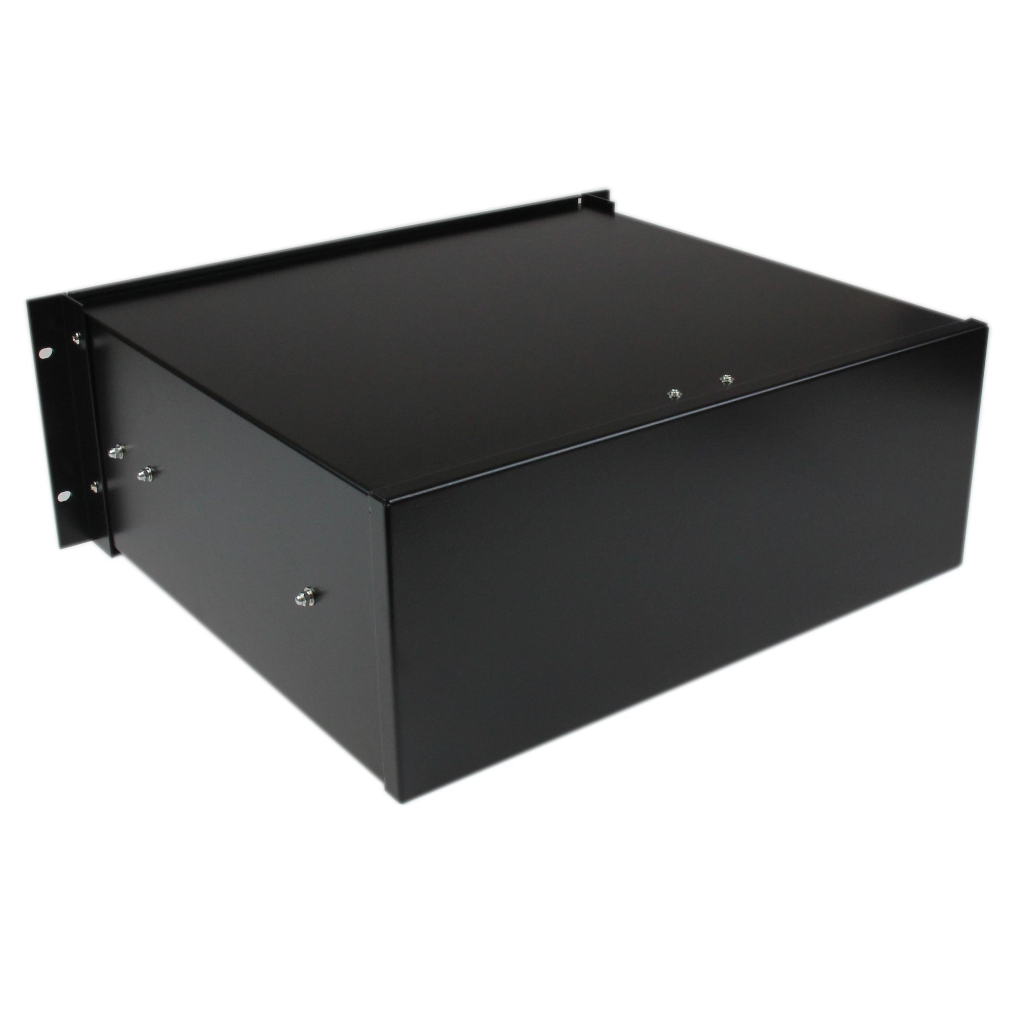 STARTECHCOM 4HE Rackschublade aus Stahlblech in Schwarz Schublade fUer 19 Zoll Rack oder Serverschrank