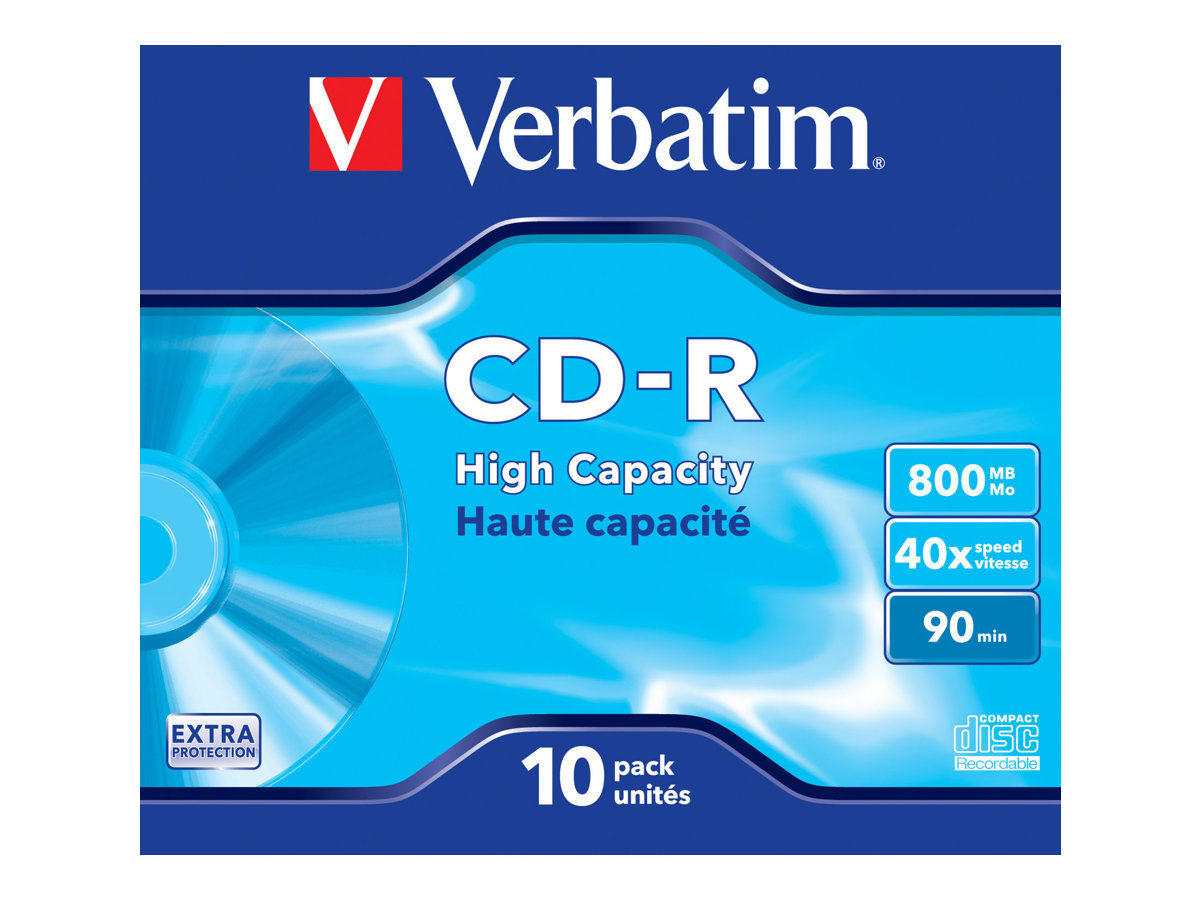 VERBATIM CDR90 800MB 40x (10) JC VERBATIM CDR90 800MB 40x (10) JC
