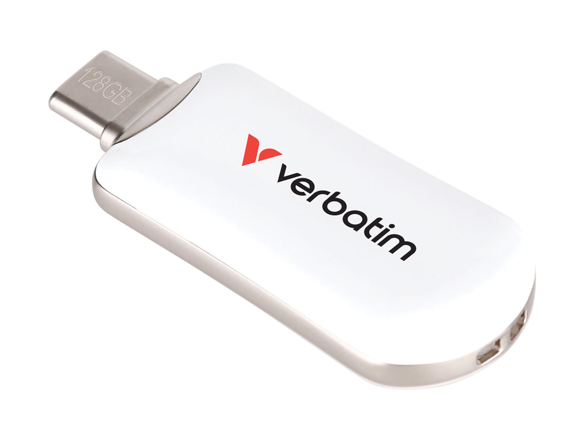 Verbatim Plectra USB-C Flash Drive 128GB weiss
