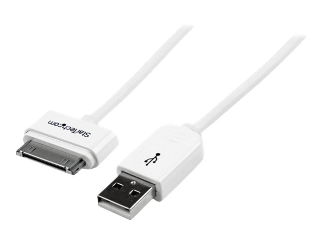 STARTECH.COM 1m USB iPhone / iPad und iPod Ladekabel - USB auf Apple 30 pin Dock Connector / Stecker Datenkabel - Weiss