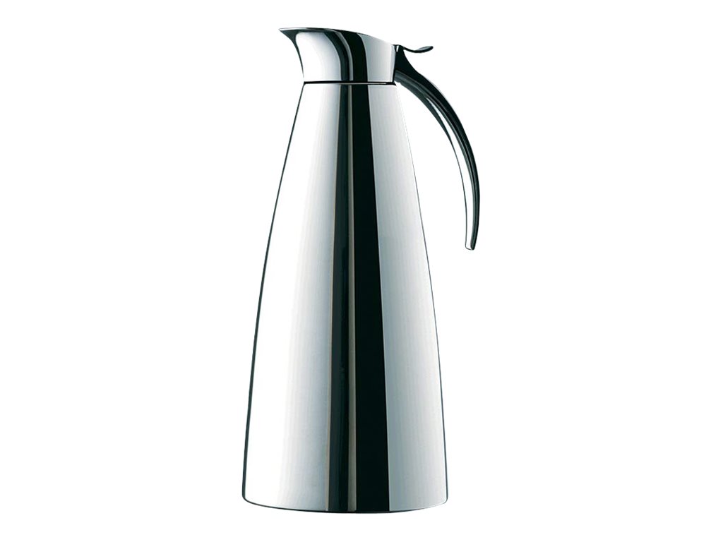 Emsa 502664 Eleganza Isolierkanne, 1,3 Liter, Easy Open Verschluss, edelstahl