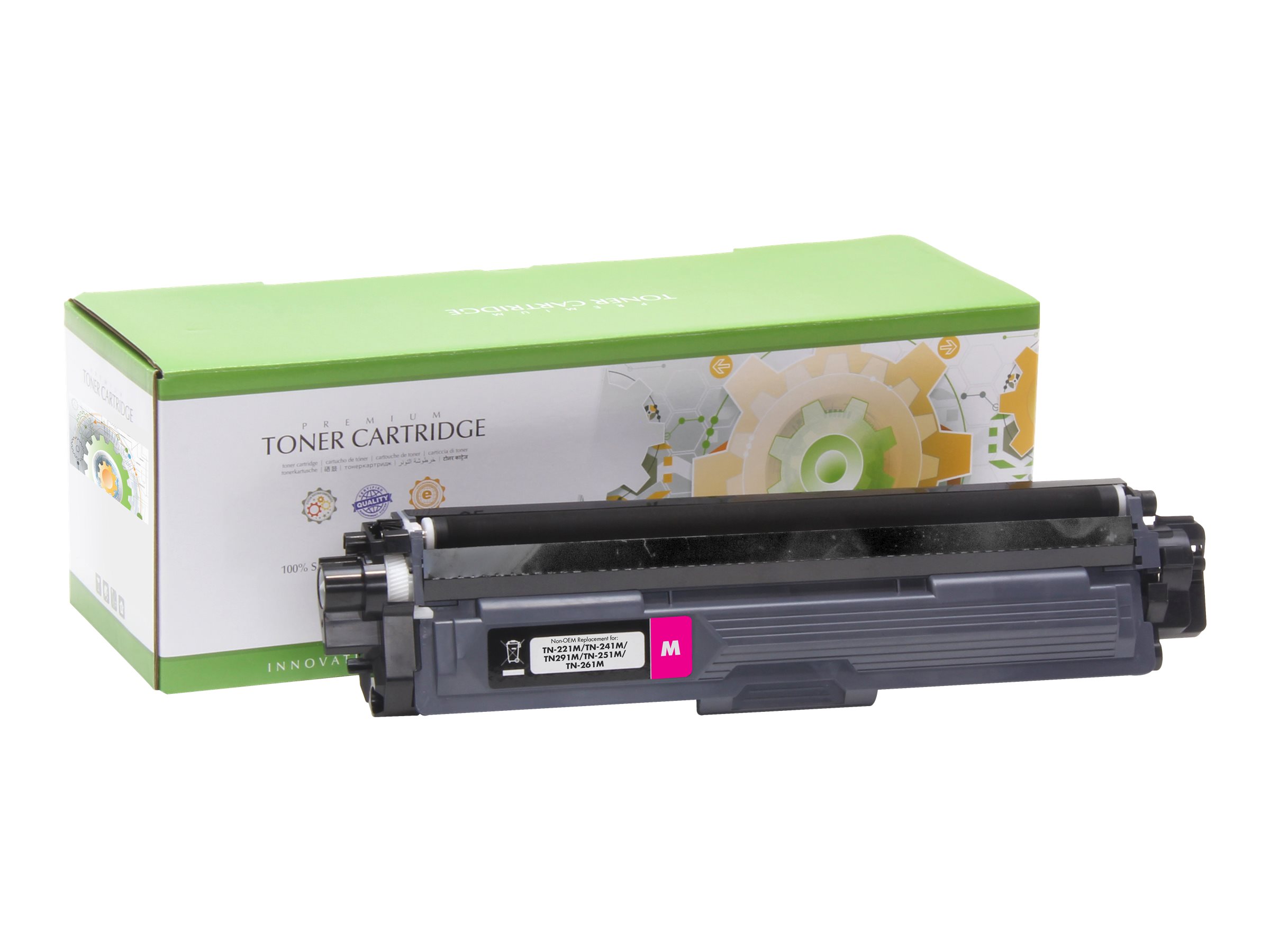 STATIC Toner cartridge compatible with Brother TN-221M/TN-241M magenta remanufactured 1.400 pages STATIC Toner cartridge compatible with Brother TN-221M/TN-241M magenta remanufactured 1.400 pages