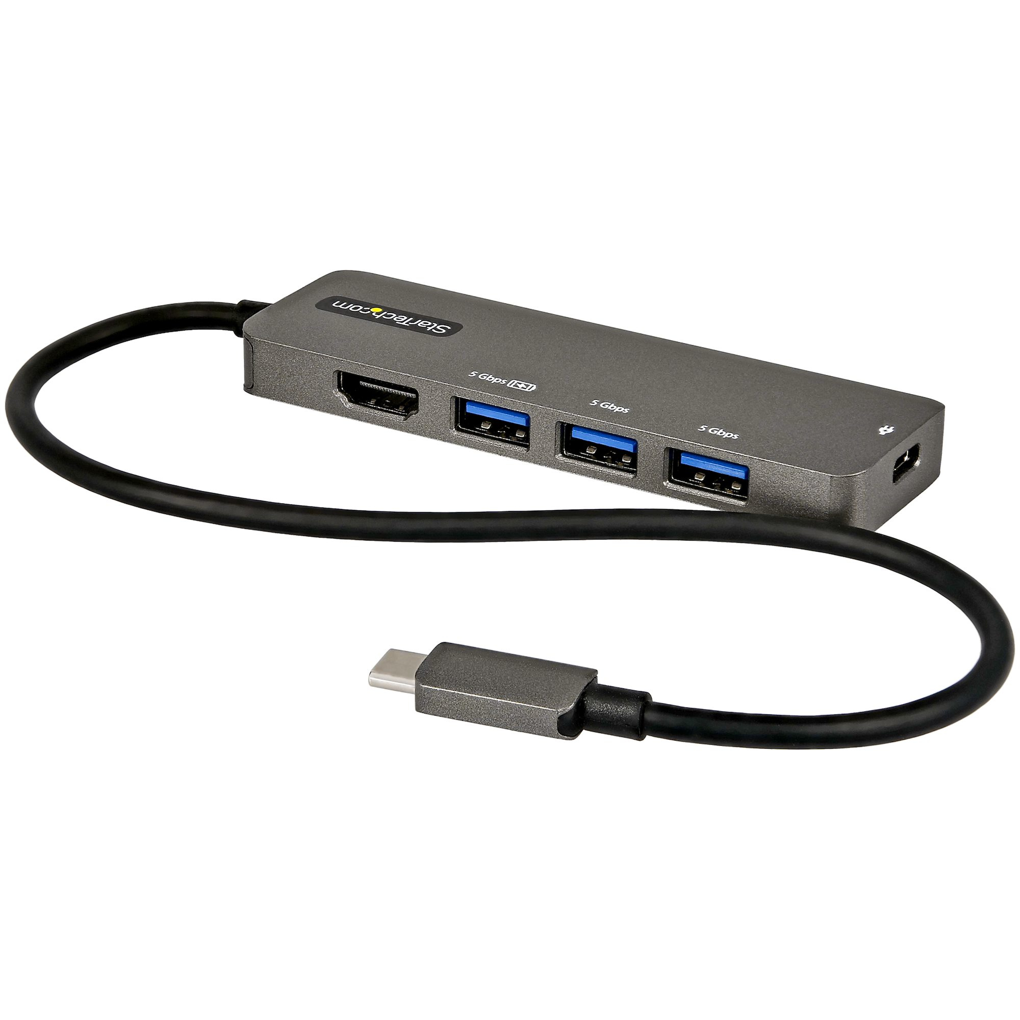 STARTECHCOM USBC Multiport Adapter USBC auf HDMI 20b 4K 60Hz HDR10 100W PD 4Port USB 30 Hub 30cm Kabel