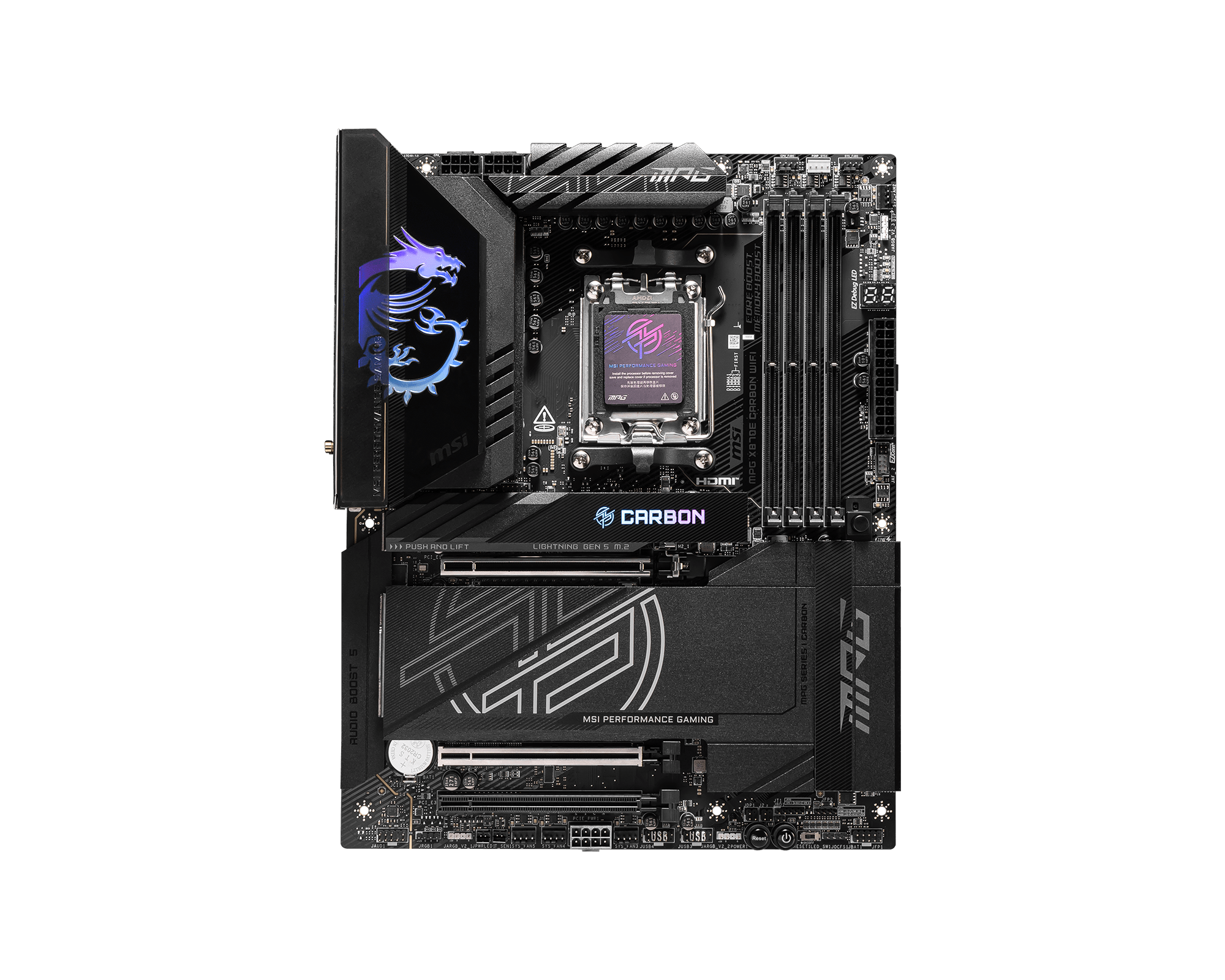 MSI MPG X870E Carbon Wifi Wi‑Fi 7 5 Gigabit Ethernet