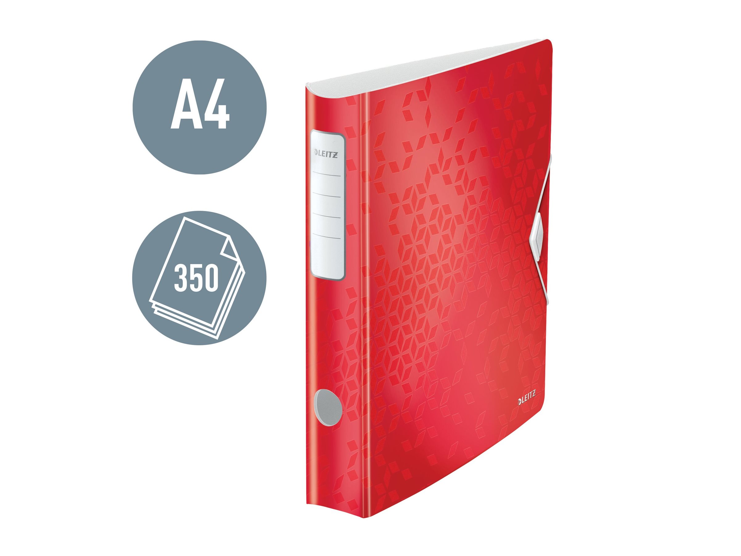 LEITZ Active WOW 1107 Ordner rot Kunststoff 6,5 cm DIN A4