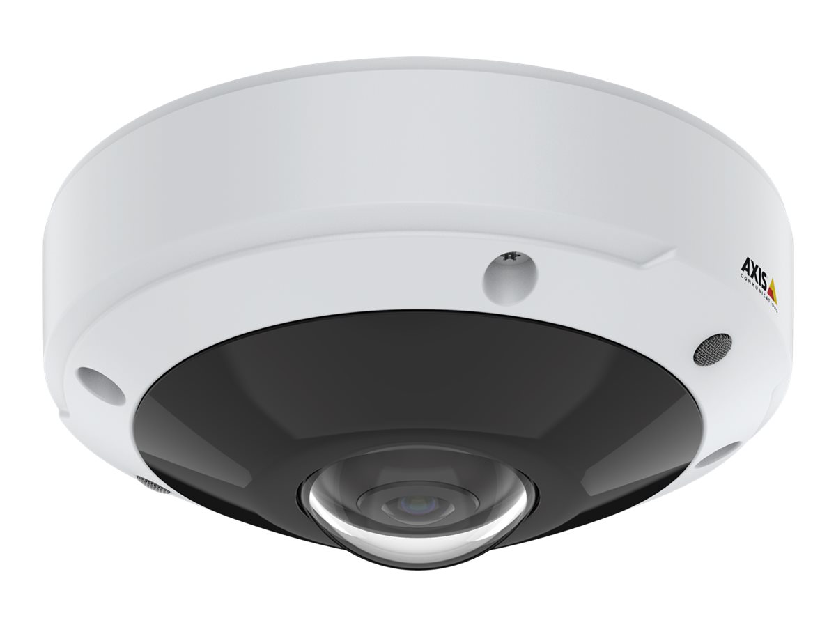 AXIS M3077-PLVE Netzwerkkamera Fix Dome Fisheye 180/360° 6MP Indoor/Outdoor Vollständige 180°- und 360°-Übersicht Lightfinder Forensic WDR und Optimized IR Digitale PTZ- und Dewarped-Ansichten 2 Eingebaute Mikrofone