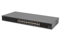 24 Port L2managed Gigabit Ethernet Switch with PoE Injector 2 SFP Upload