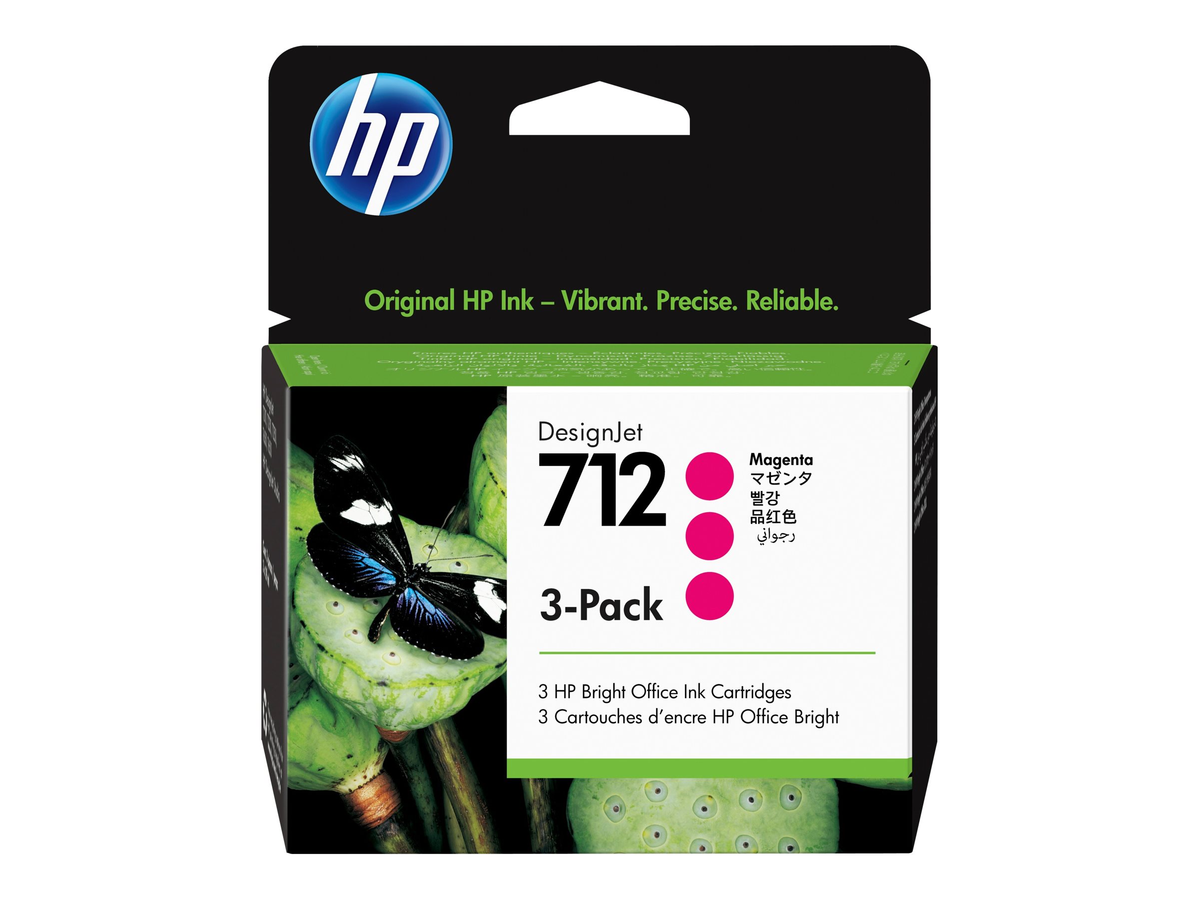 HP 712 (3ED78A) magenta Druckerpatronen, 3er-Set