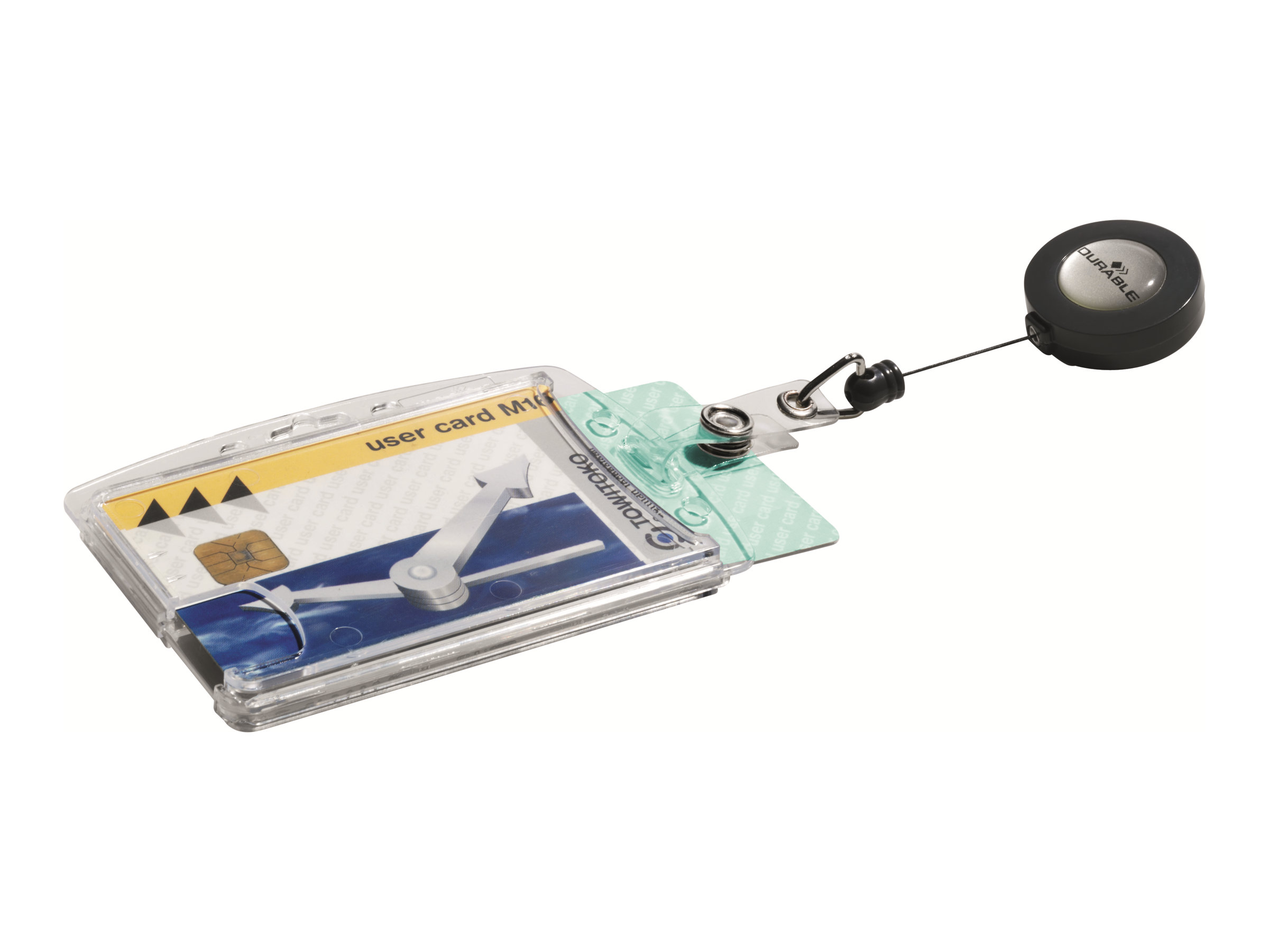 10 DURABLE Namensschilder mit Jojo 8,5 x 5,4 cm 10 DURABLE Namensschilder mit Jojo 8,5 x 5,4 cm
