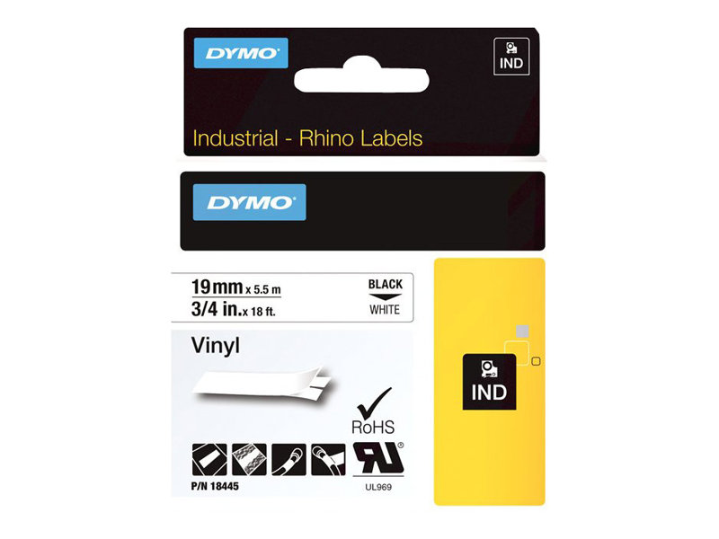 18445 DYMO IND Schriftband 19mm schwarz