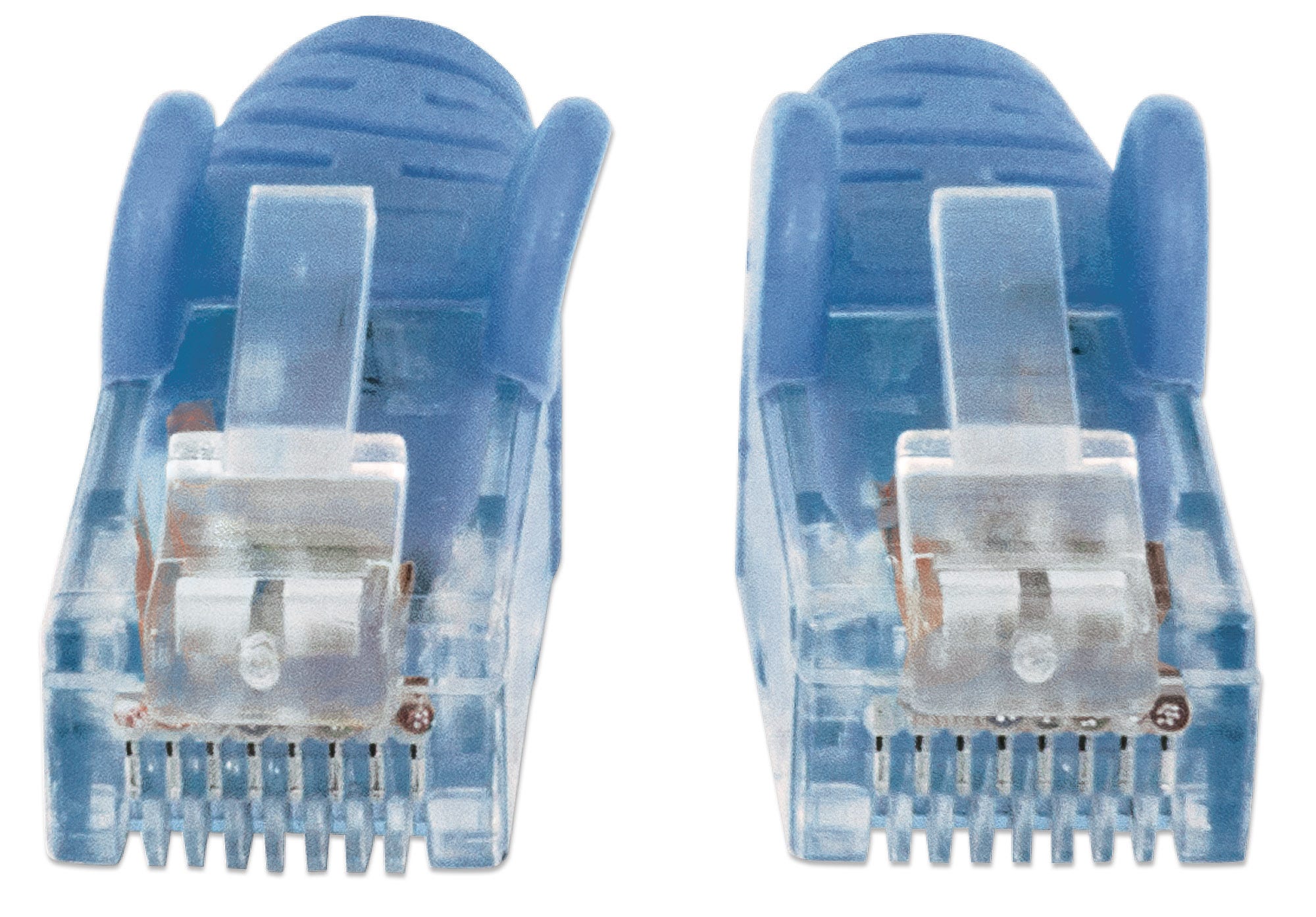 INTELLINET Netzwerkkabel Cat6A SFTP CU LS0H 7,5m Blau RJ45 Stecker RJ45 Stecker Vergoldete Kontakte