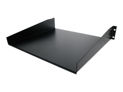 STARTECH.COM 2HE 19 Zoll Fachboden für Serverschrank bis 20 Kg belastbar aus Stahlblech - Schwarz