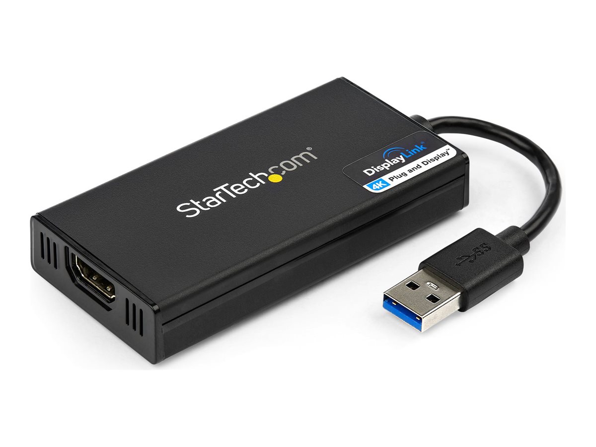 StarTech.com USB 3.0 to HDMI Adapter, 4K 30Hz Ultra HD, DisplayLink Certified, USB Type-A to HDMI Display Adapter Converter for Monitor, External Video & Graphics Card, Mac & Windows - USB to HDMI Adapter (USB32HD4K) - Videoschnittstellen-Converter - TAA-