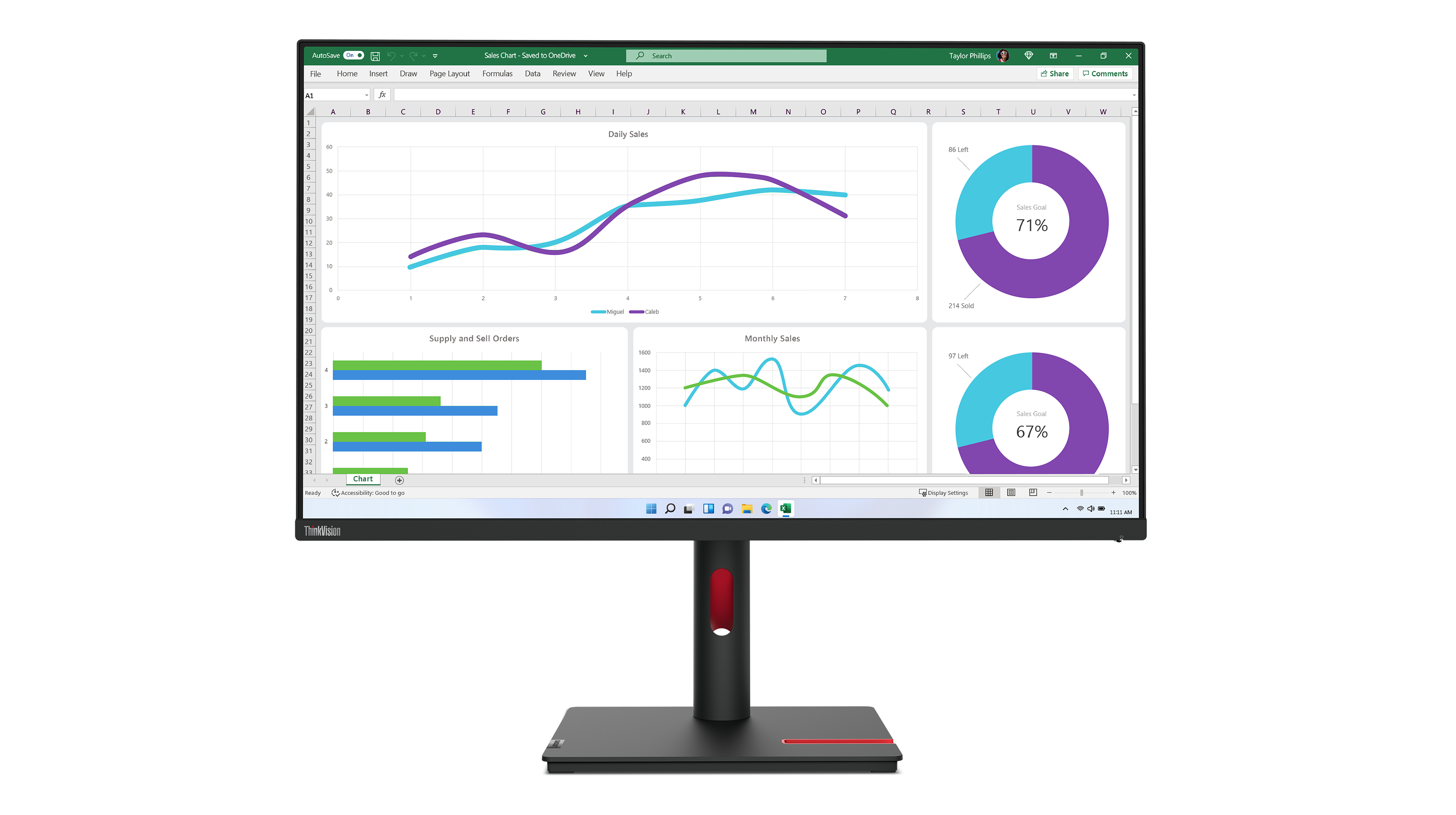 LENOVO ThinkVision T32h30 80,01cm 31,5Zoll 2560x1440 Monitor 169 60Hz HDMI DP TopSeller